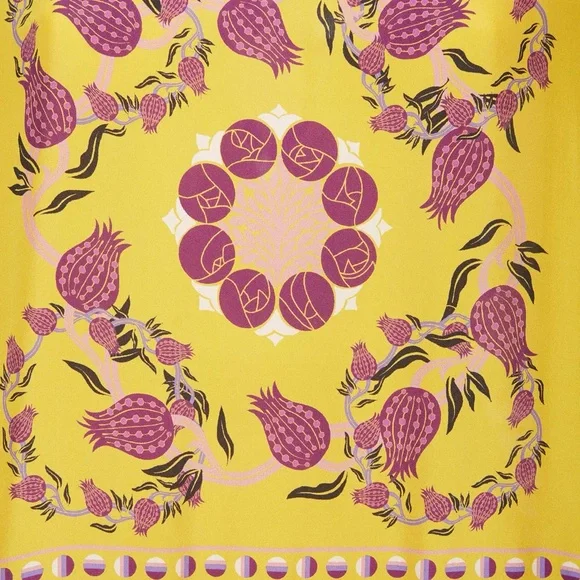 La DoubleJ Vesta Dress Melograno Giallo Placée in Silk Twill Sz S Fits M - Picture 7 of 11